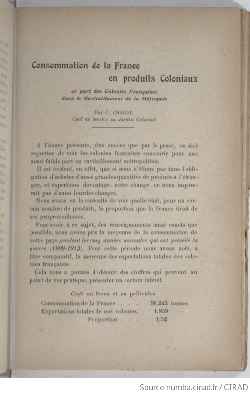 L'Agronomie coloniale : bulletin mensuel du Jardin colonial | 1920-01