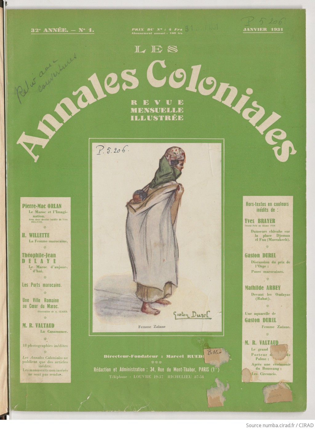 Les Annales coloniales : revue mensuelle illustrée / directeur-fondateur Marcel Ruedel - vue 7 - page NP