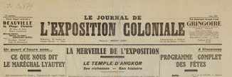 Journal de l'exposition coloniale 1931 (Source : BnF)